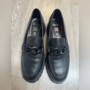 Ara Women’s Leather Loafers with Chain Detail